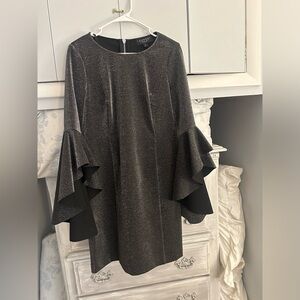 Very flattering Laundry by Shelli Segal dress Bloomingdale’s Holiday party